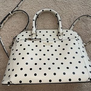 Kate Spade White and Black Polka Dot bag